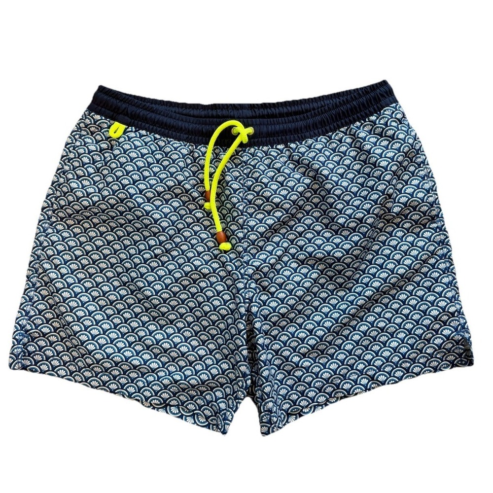 Gili's Mens XL Swim Trunks Blue White She'll Lined Gili's Paris